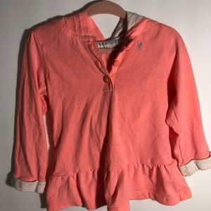 Toddler long sleeve hooded shirt